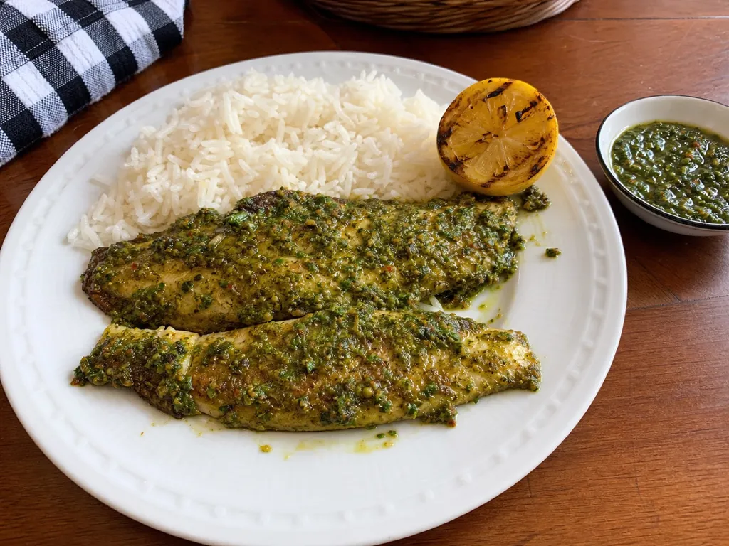Chermoula Fish — plated and served
