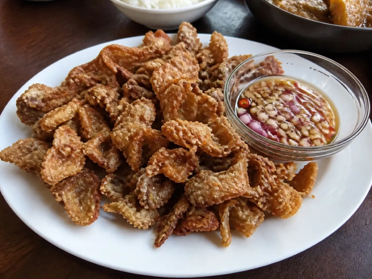 Chicharon Bulaklak — served