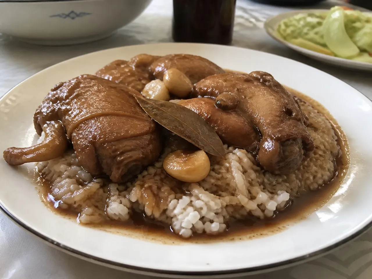 Chicken Adobo — served