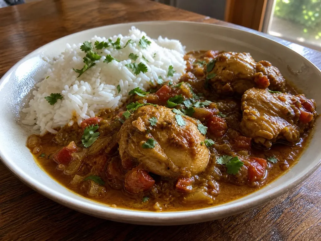 Chicken Curry — plated and served