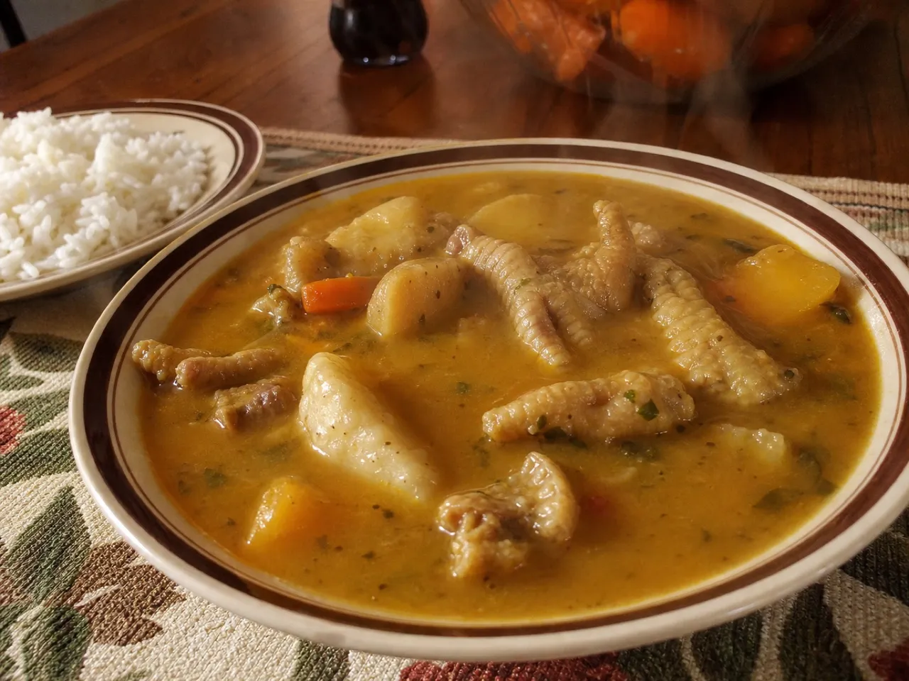 Chicken Foot Soup — served