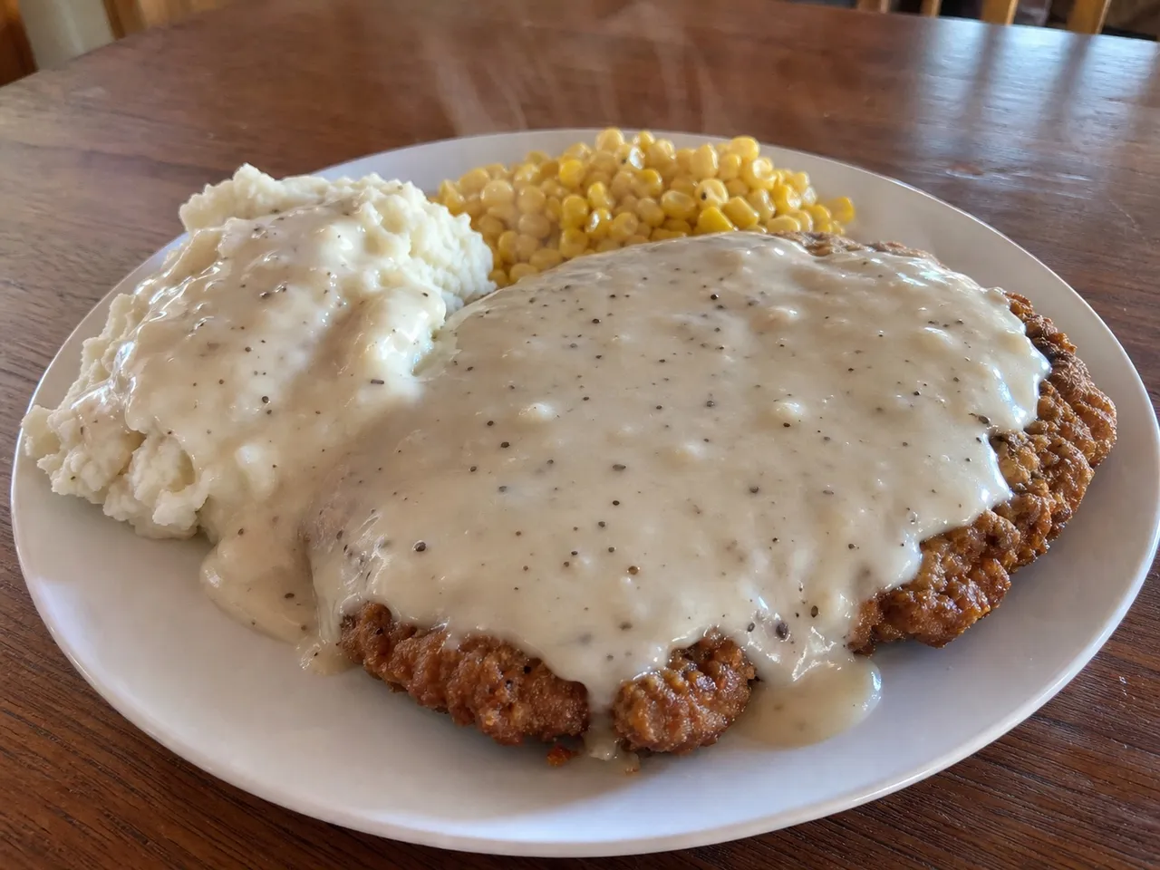 Chicken Fried Steak — served