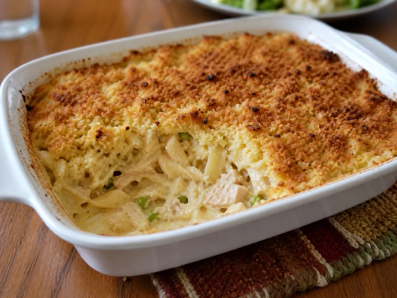 Chicken Noodle Casserole — served