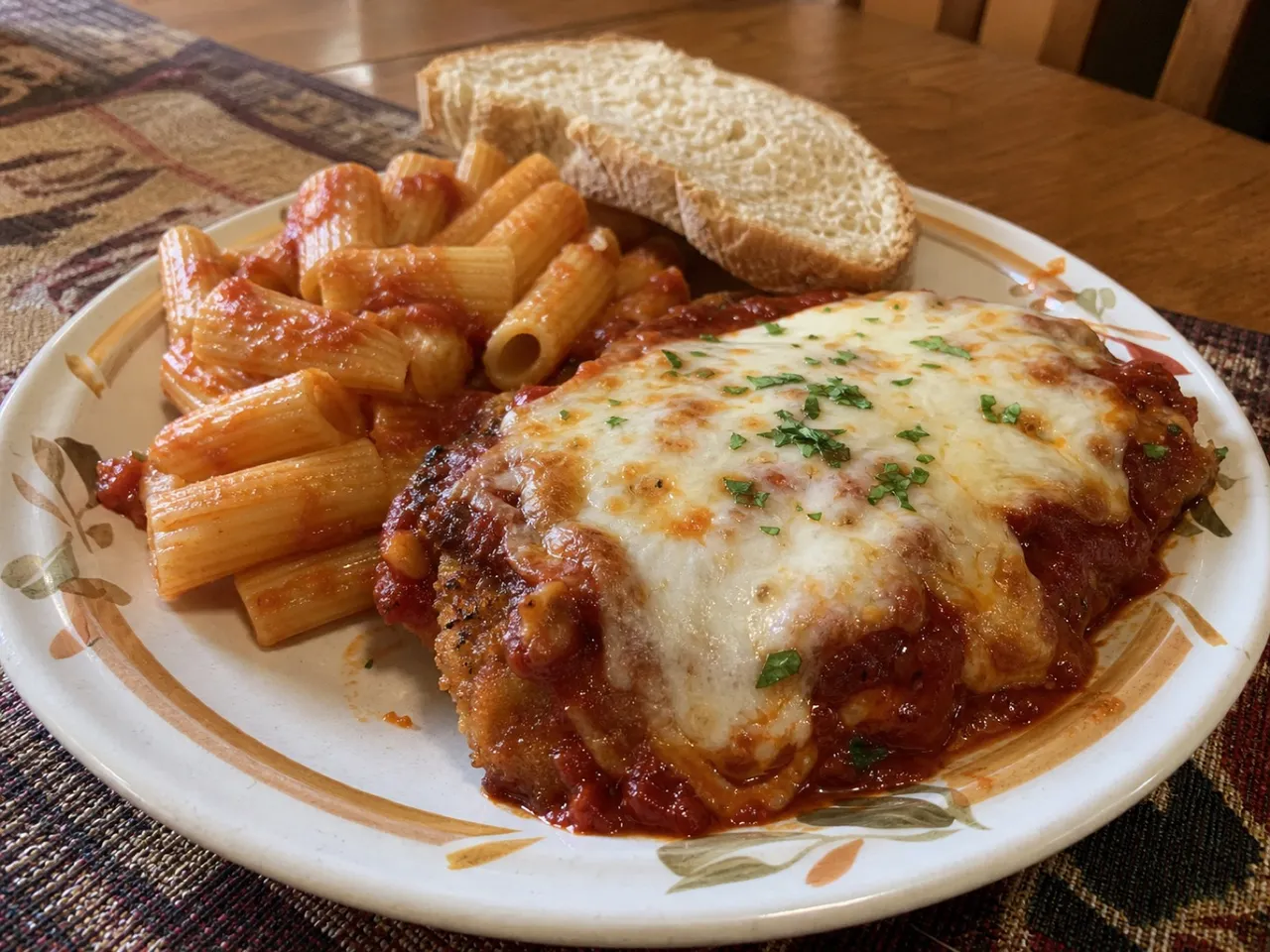 Chicken Parmigiana (Pollo alla Parmigiana) — served