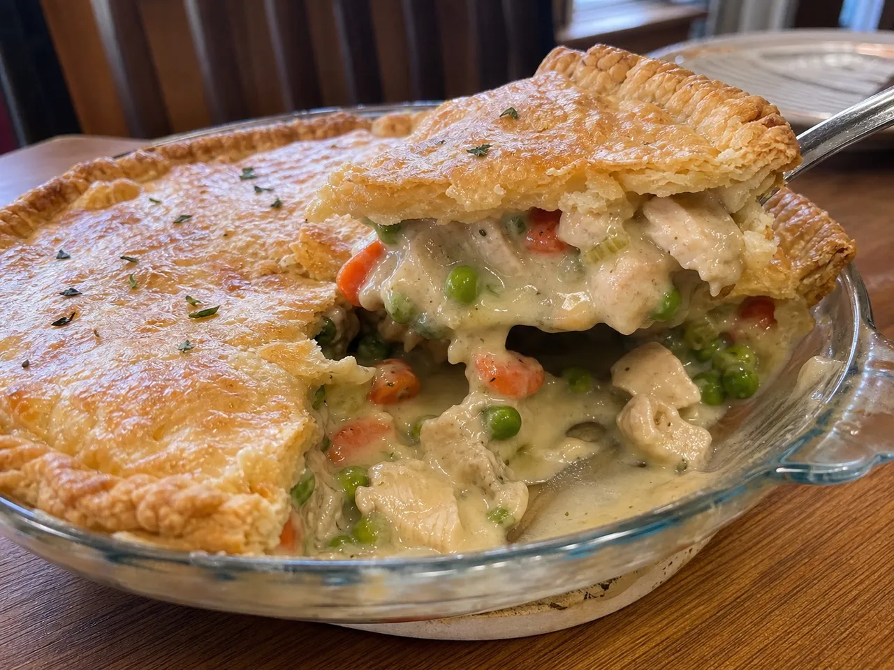 Chicken Pot Pie — served