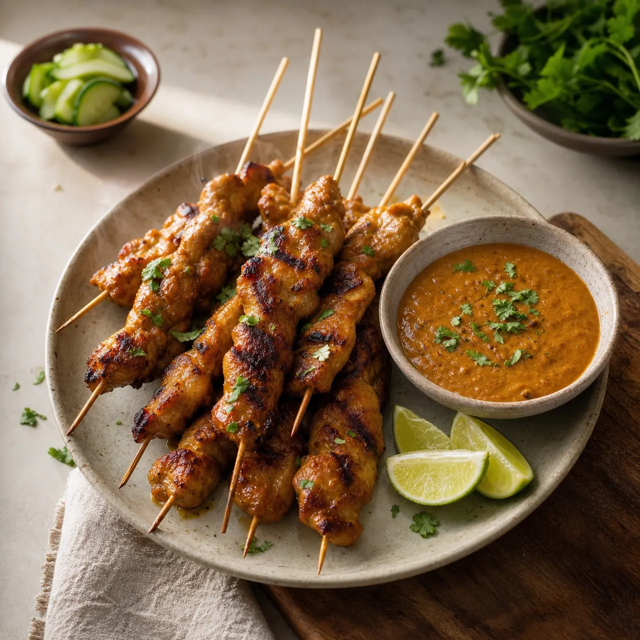 Chicken Satay with Peanut Sauce — Chicken & Poultry recipe
