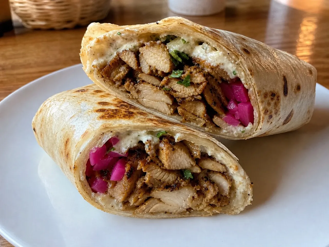 Chicken Shawarma — served