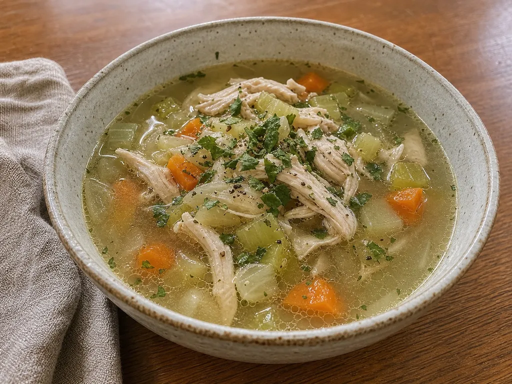 Chicken Soup — plated and served