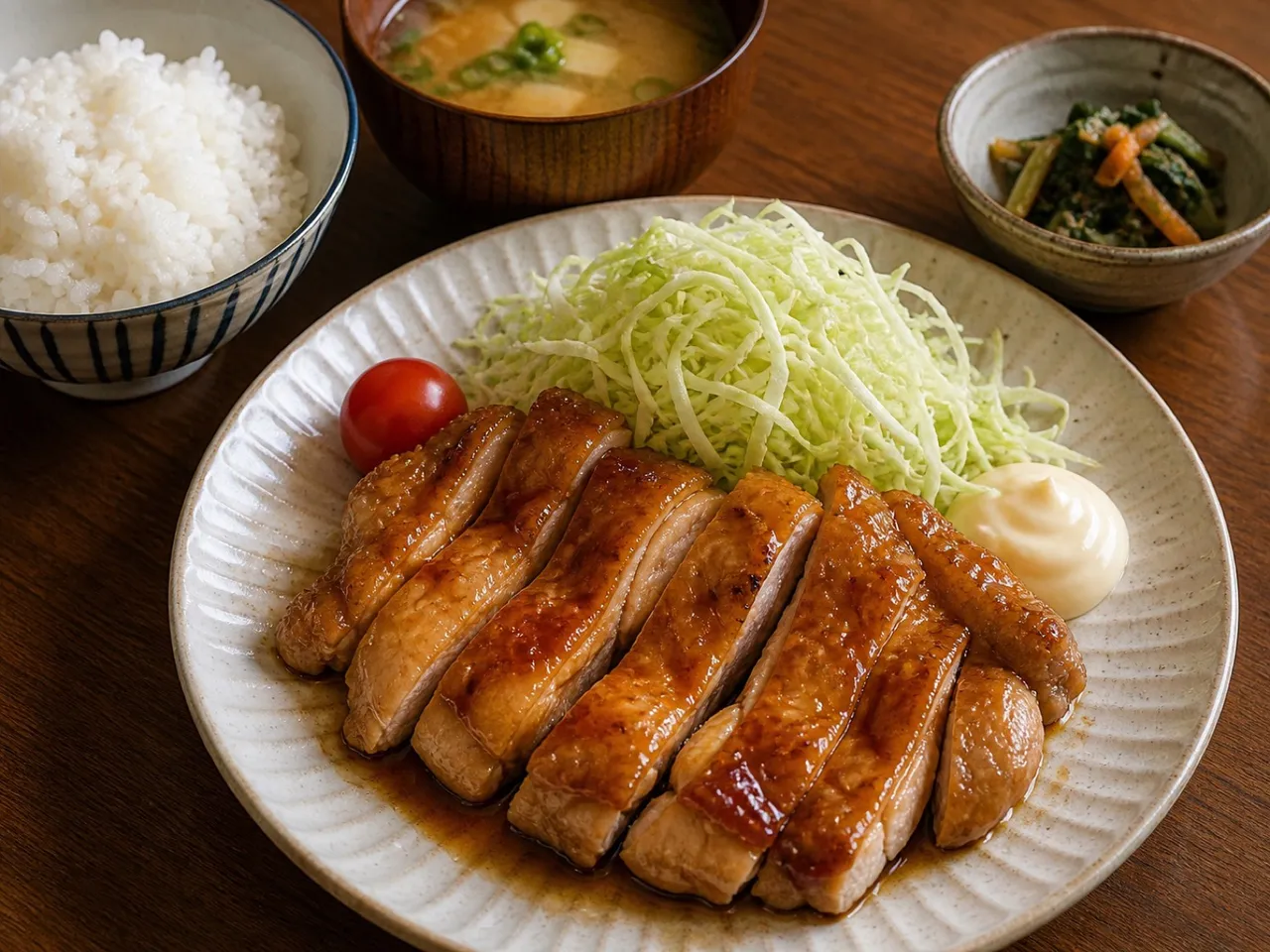 Chicken Teriyaki — served