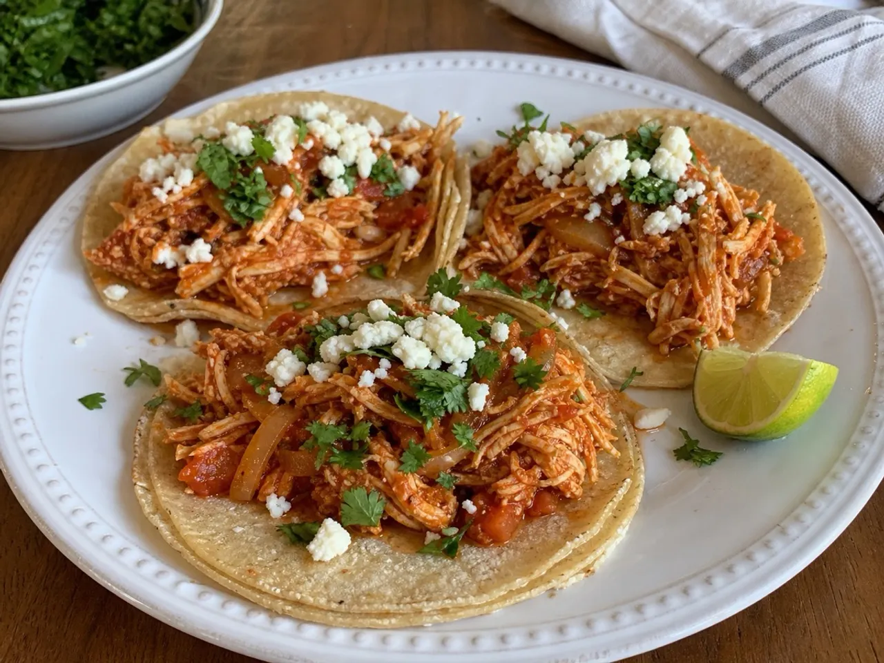 Chicken Tinga — served