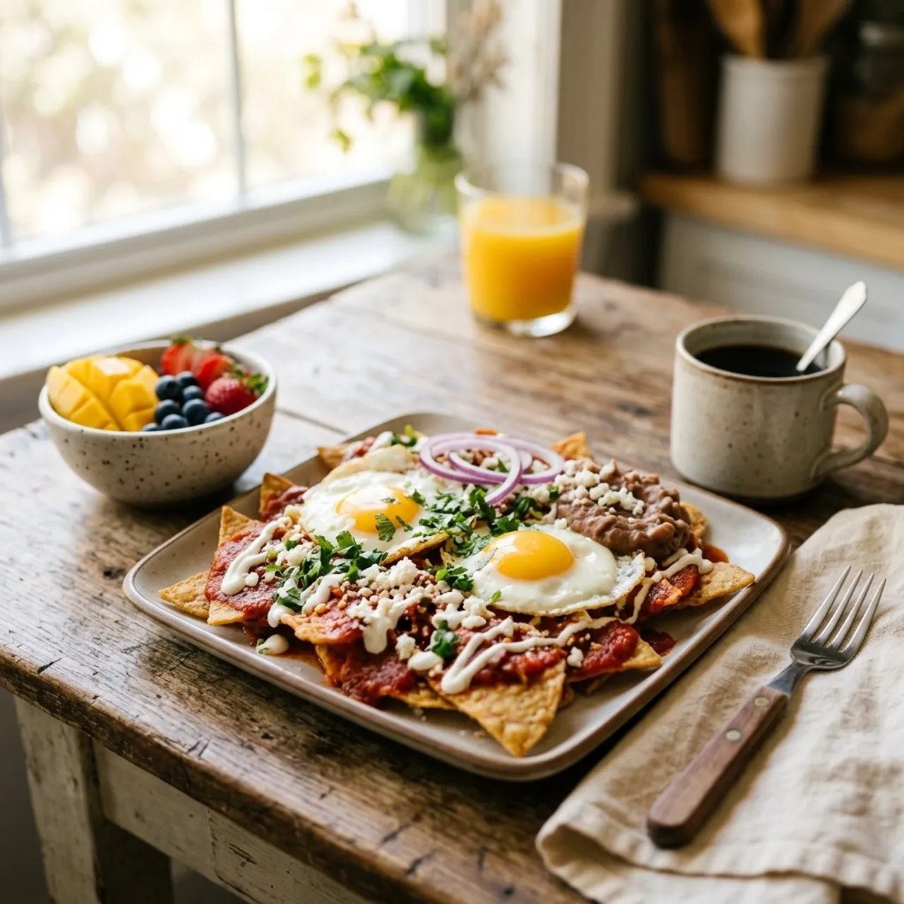 Chilaquiles Rojos — Breakfast recipe