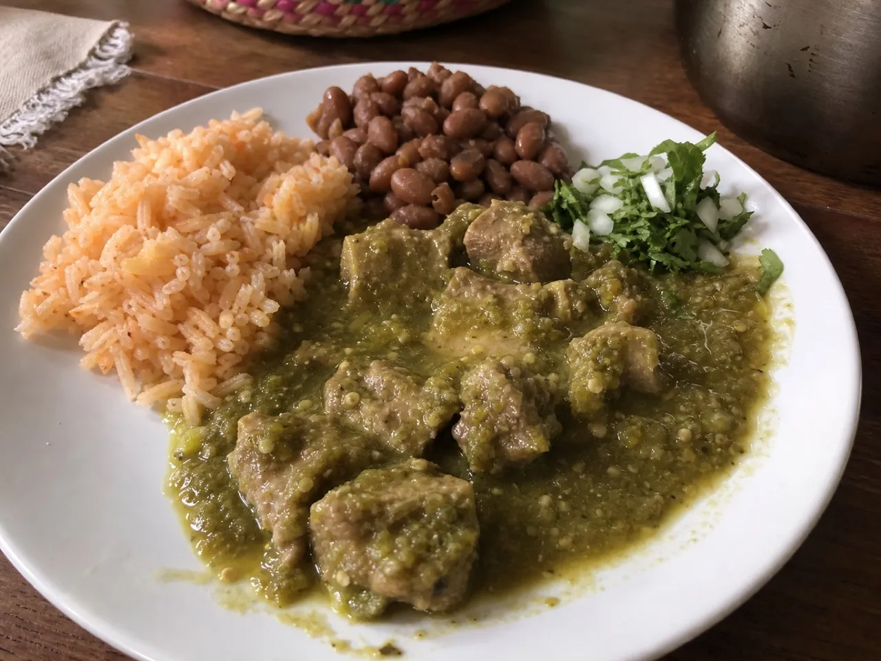 Chile Verde (Pork) — served