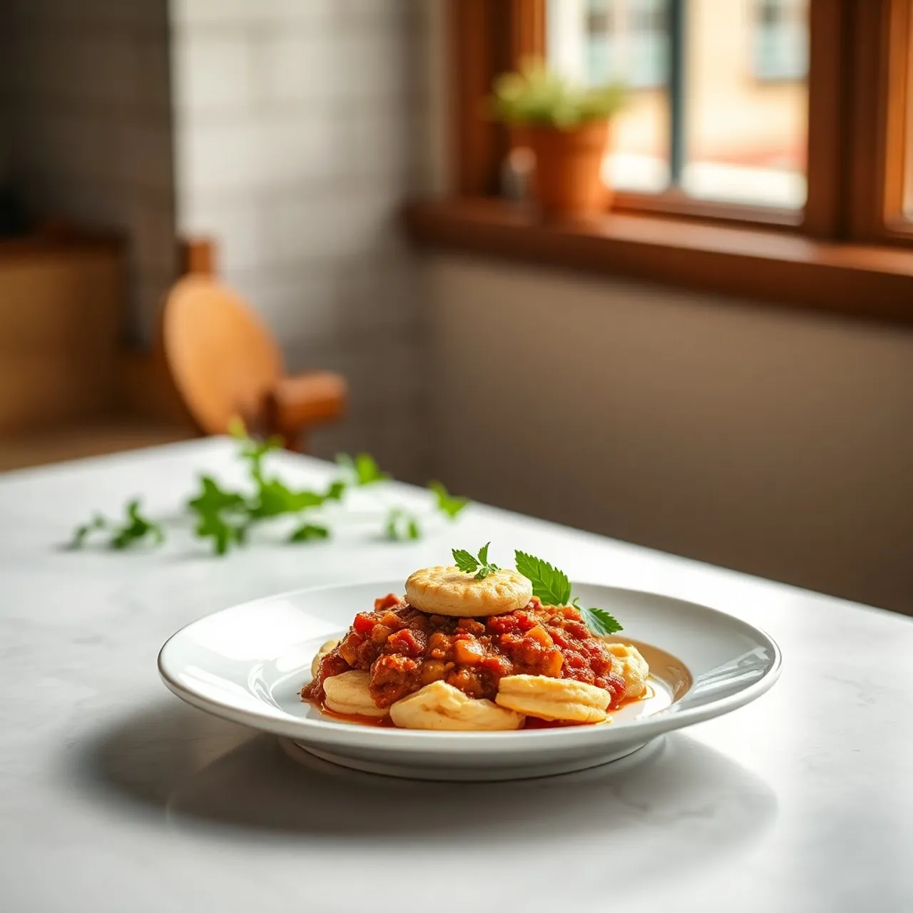 Chili With Biscuits — Vegetables & Sides recipe
