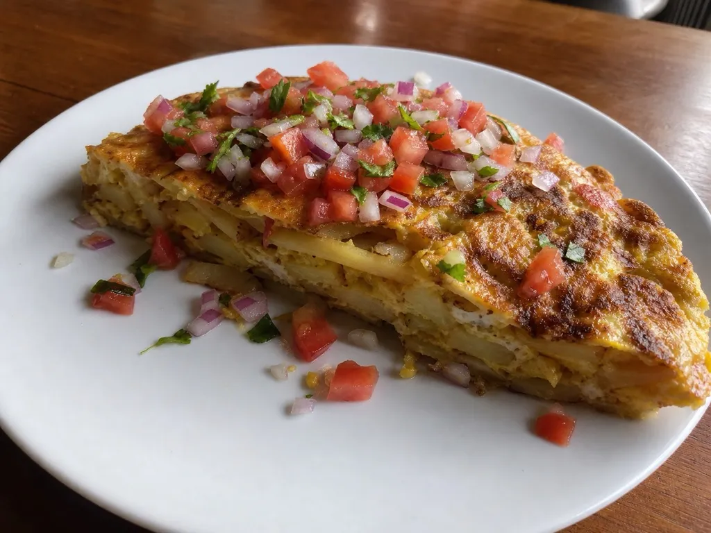 Chips Mayai — plated and served