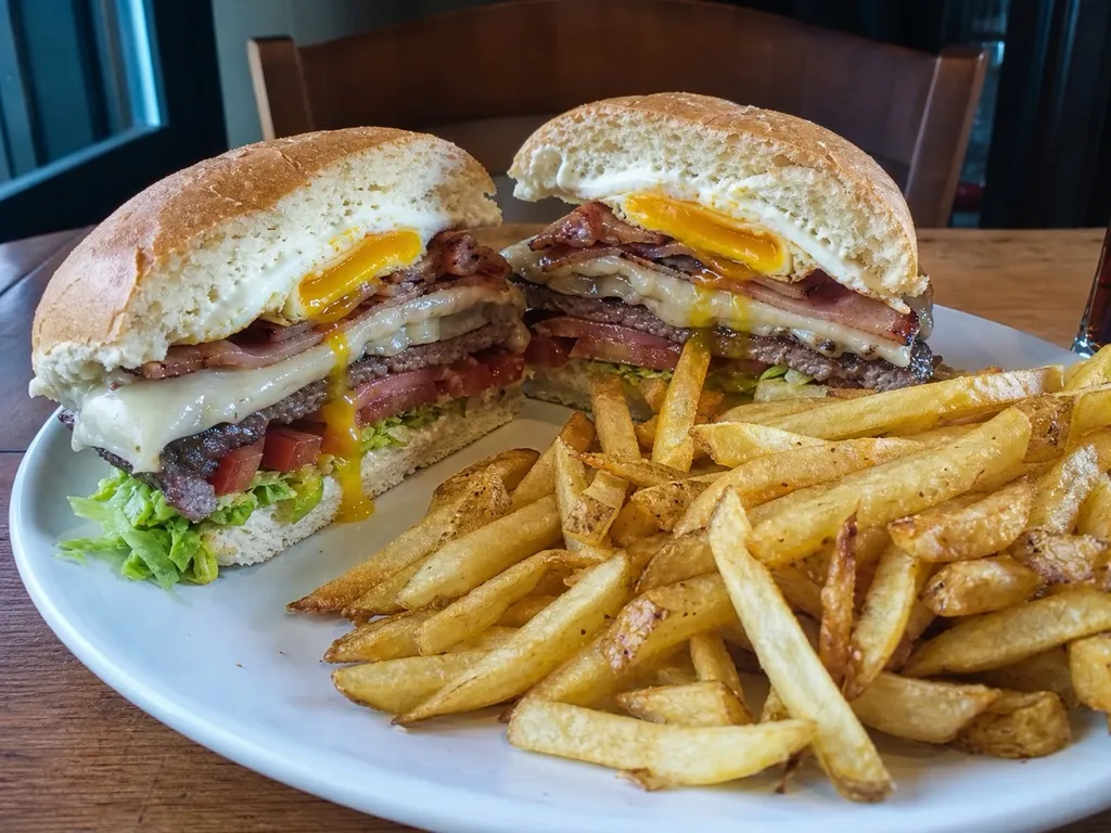 Chivito — plated and served