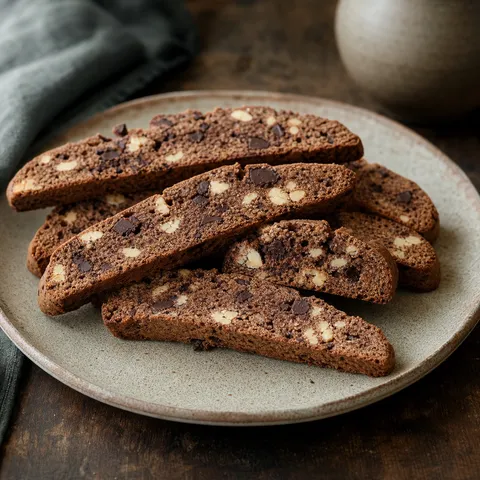 Chocolate and Vanilla Chip Biscotti — Desserts recipe