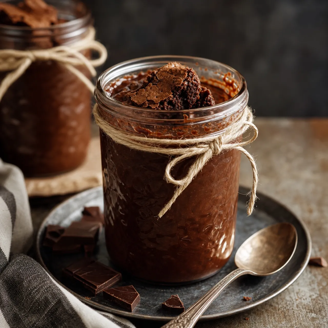 Chocolate Brownies in a Jar — Desserts recipe