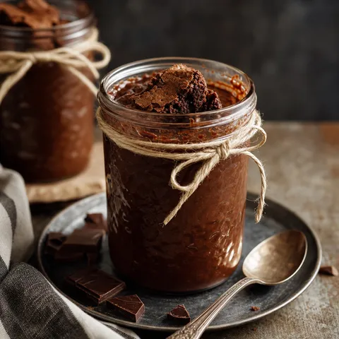 Chocolate Brownies in a Jar — Desserts recipe