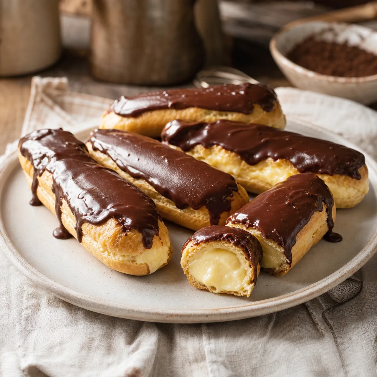 Chocolate Eclairs — Bakery recipe