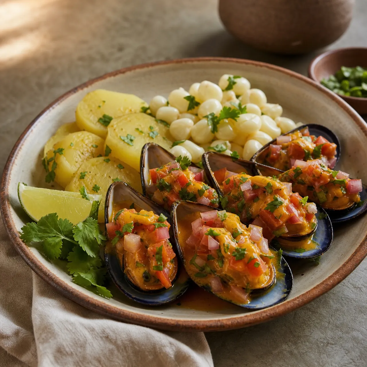Choritos a la Chalaca (Mussels with Peruvian Salsa) — Peruvian recipe