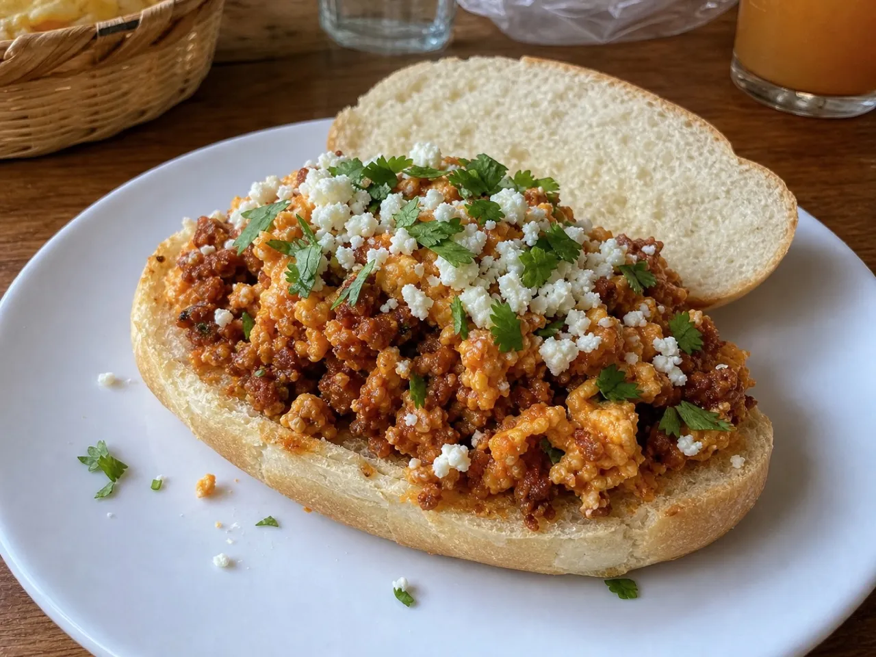 Chorizo and Egg — served