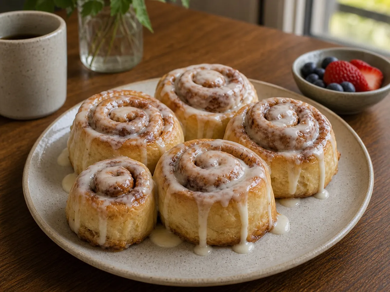 Cinnamon Rolls — served