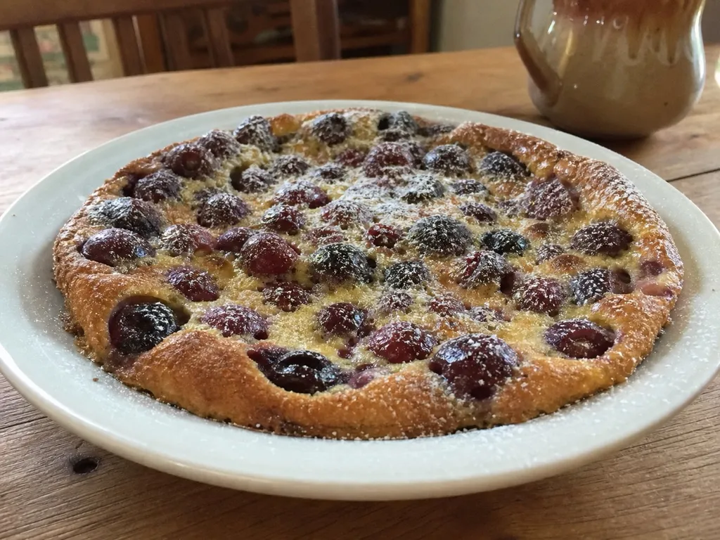 Clafoutis — plated and served
