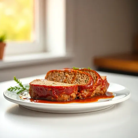 Classic American Meatloaf with Glaze