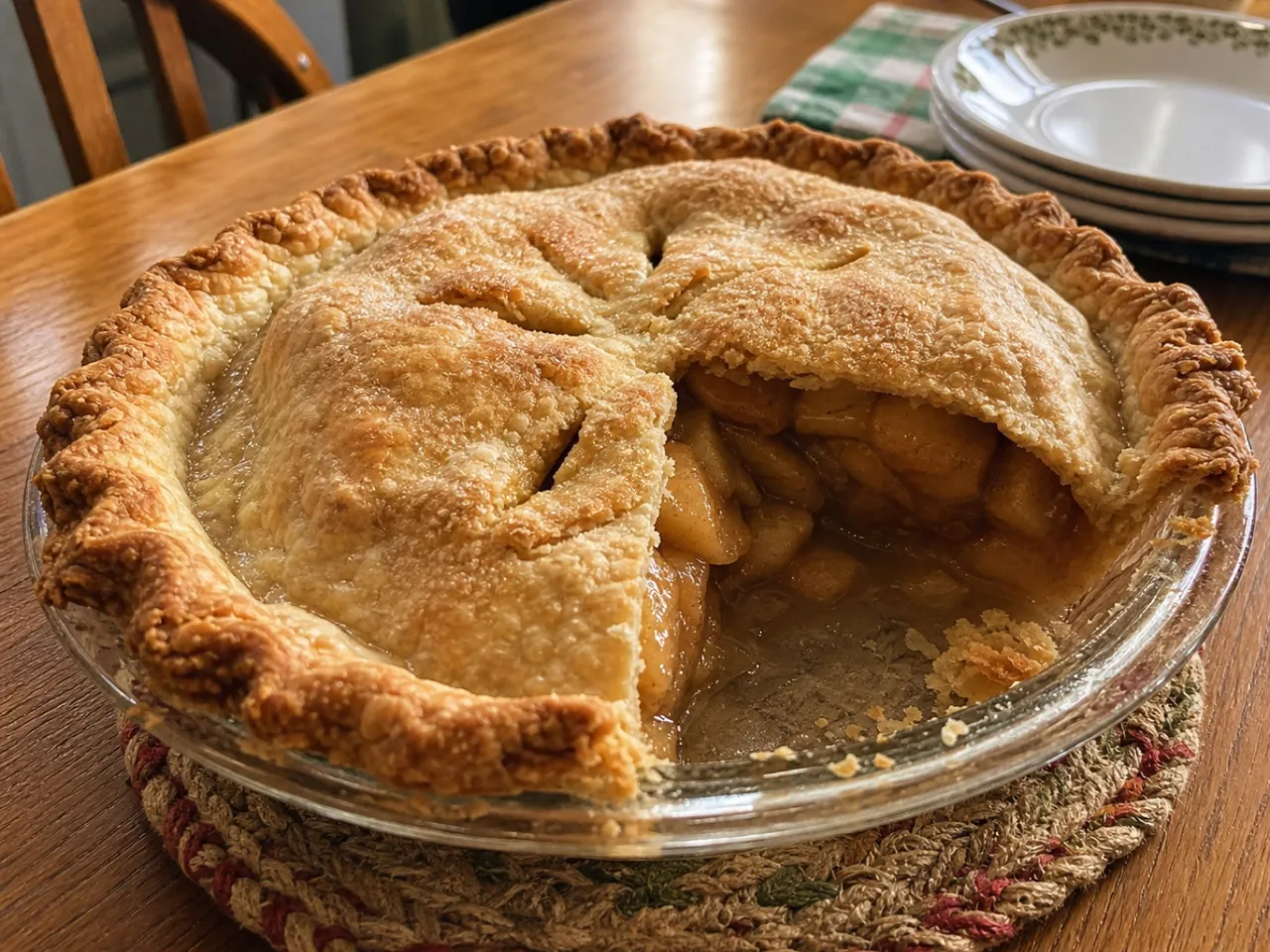 Classic Apple Pie — served