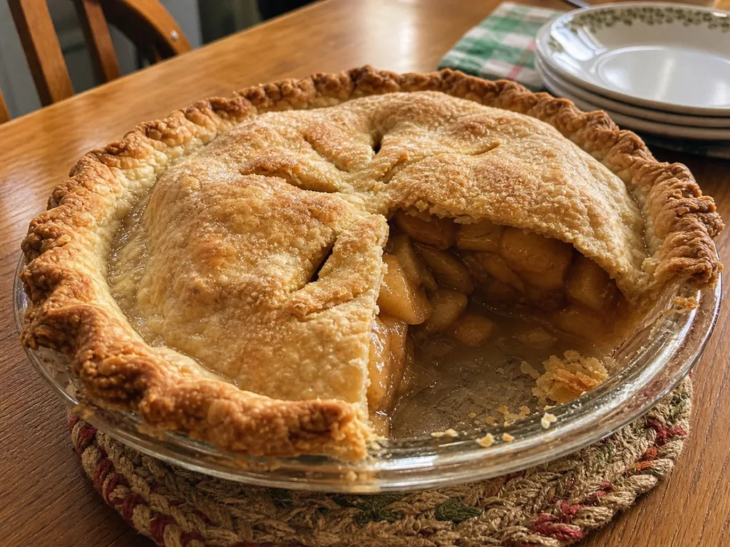 Classic Apple Pie — plated and served
