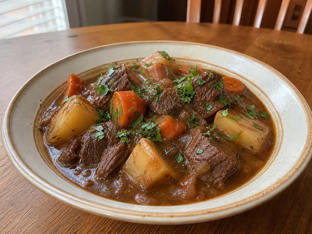 Classic Beef Stew — served