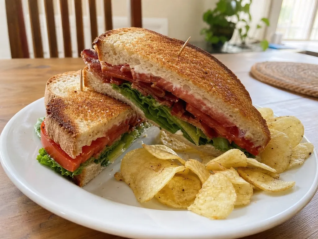 Classic BLT — plated and served