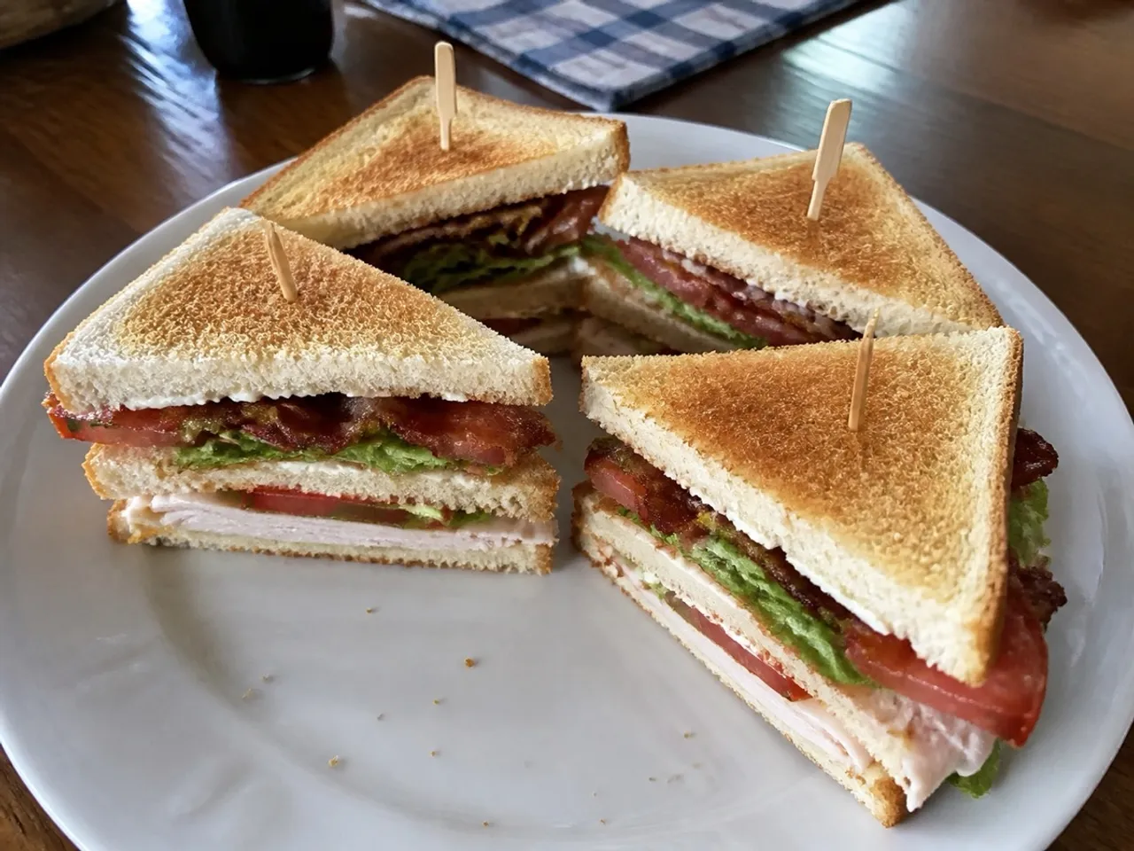 Classic Club Sandwich — served