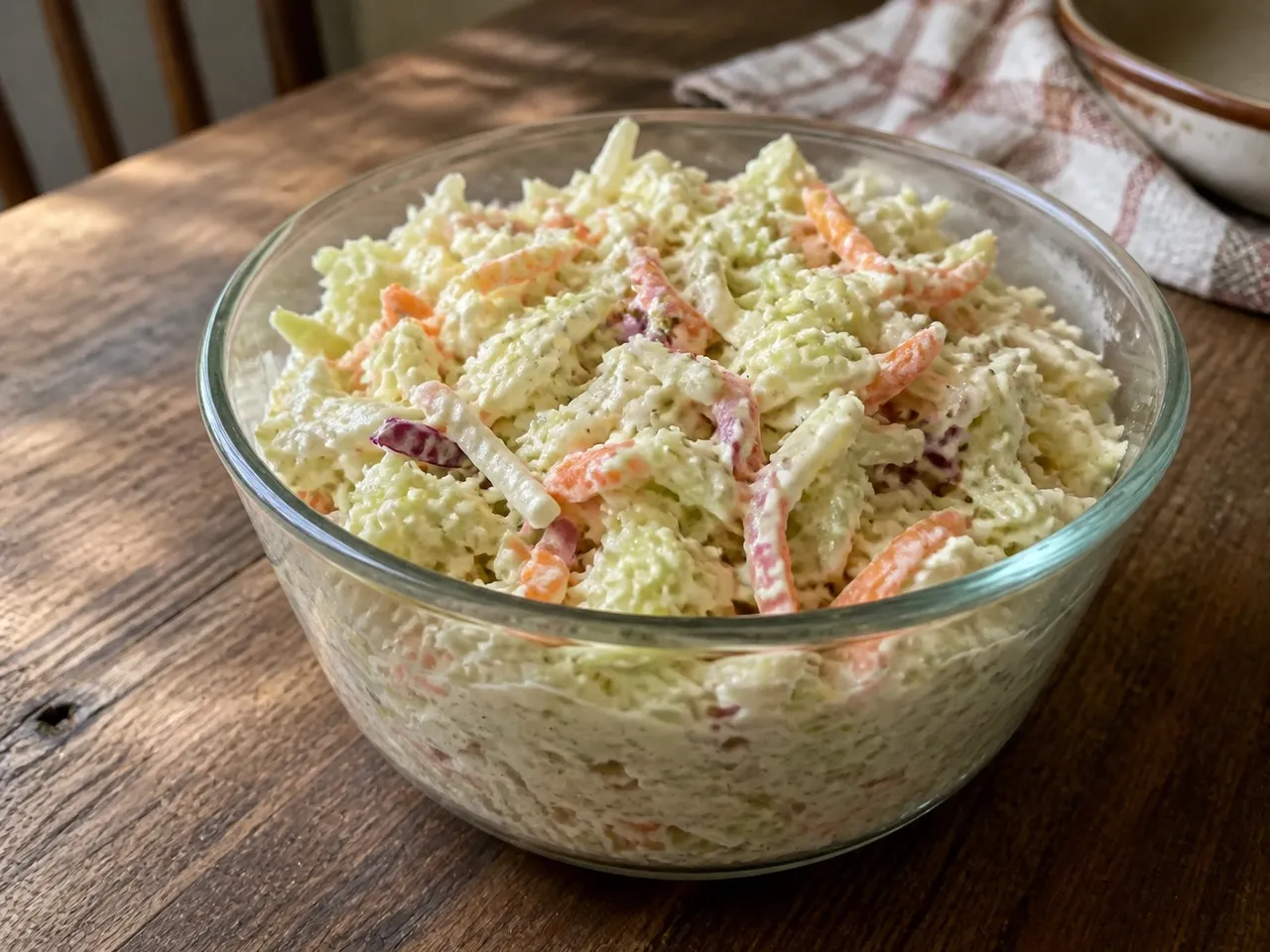 Classic Creamy Coleslaw — served