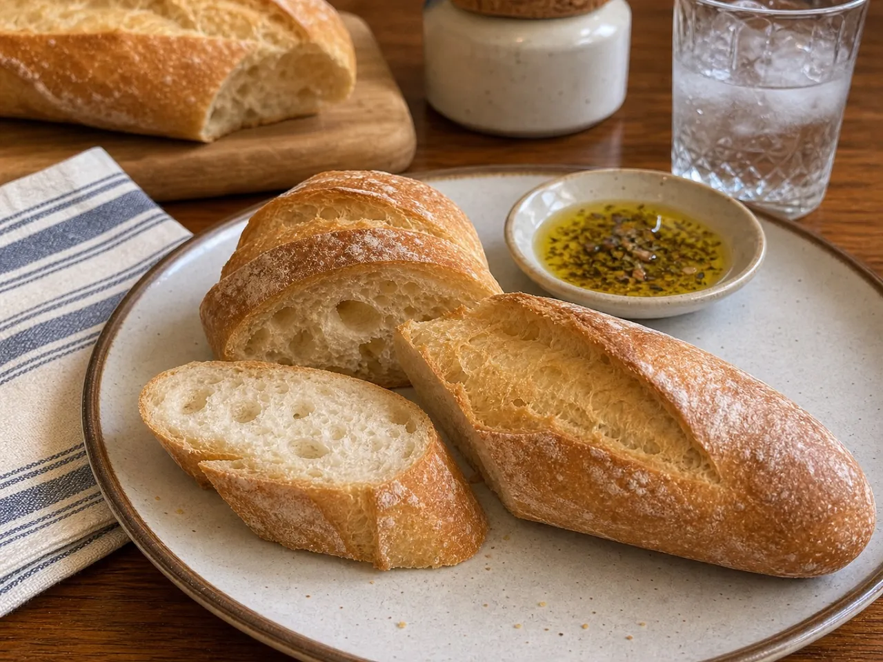 Classic French Baguette — served