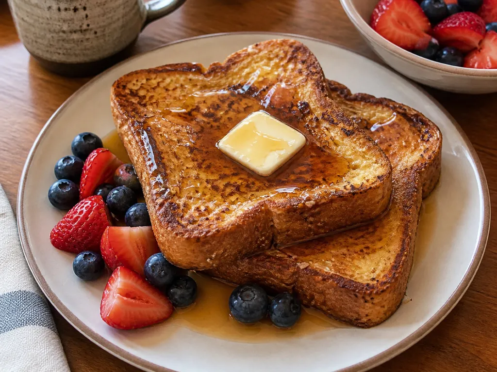 Classic French Toast — plated and served