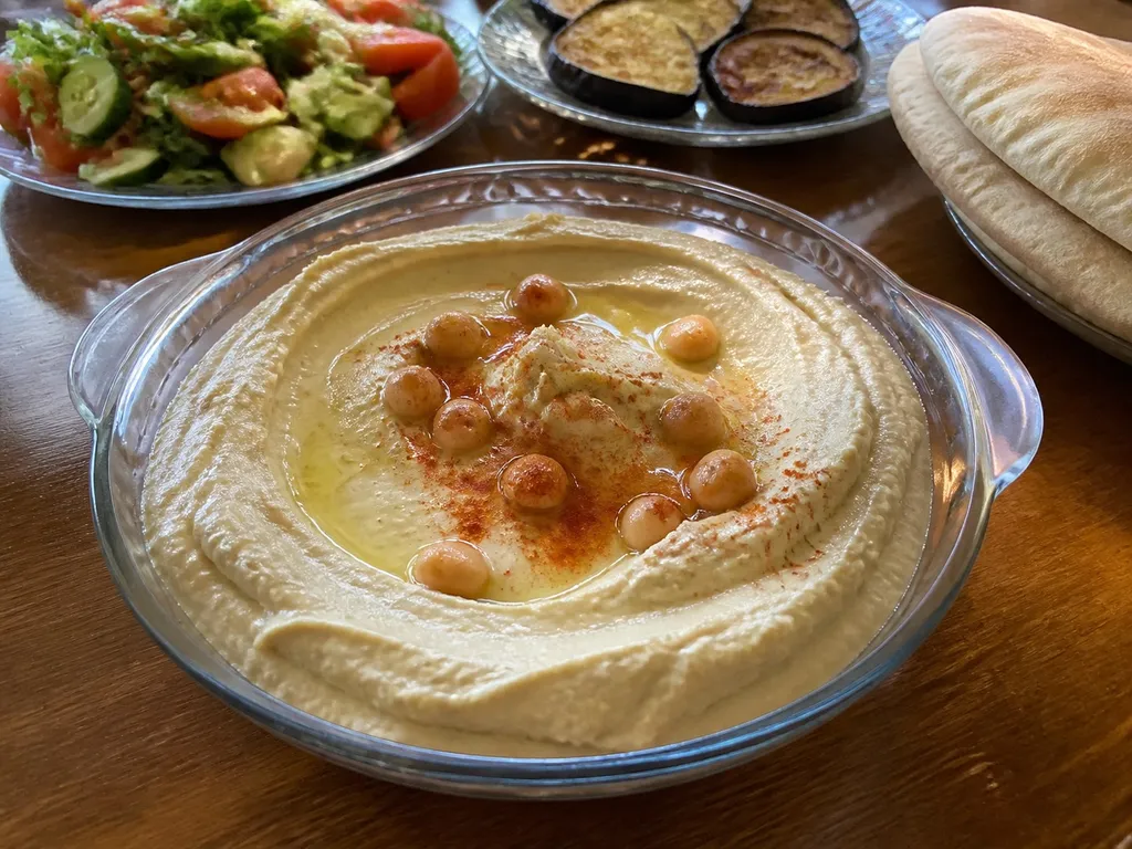Classic Hummus — plated and served
