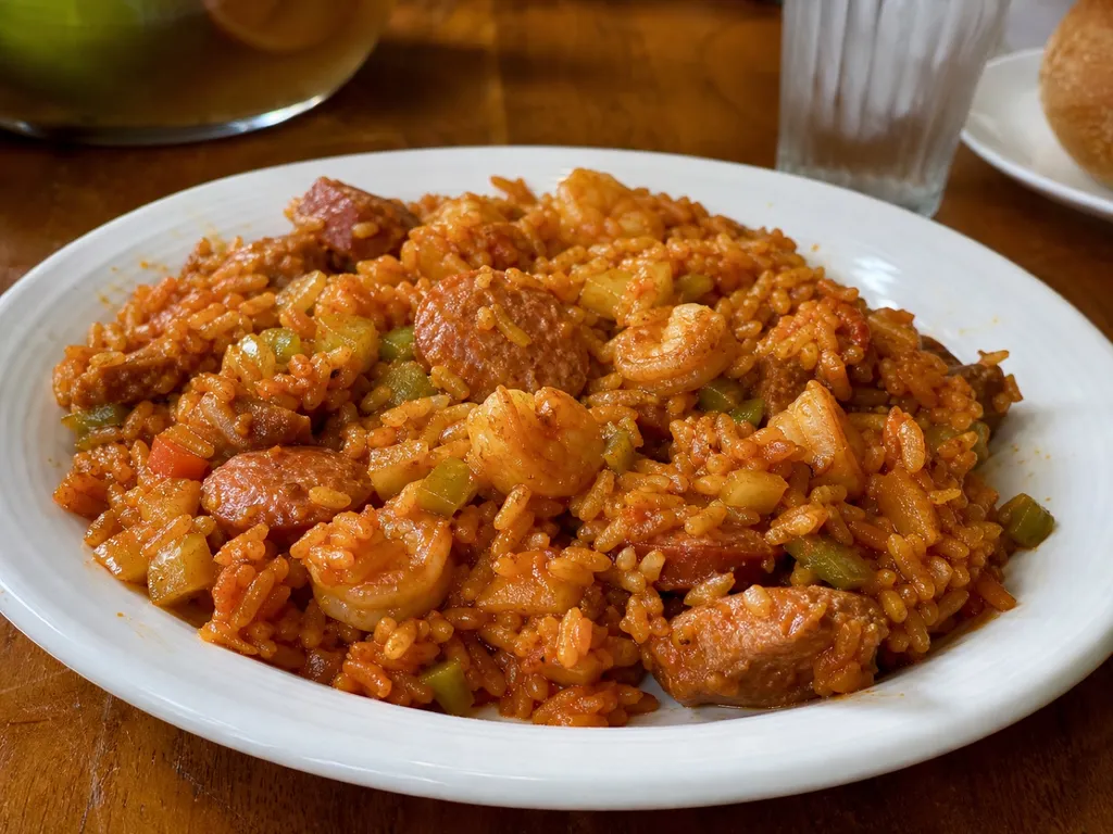 Classic Jambalaya — plated and served