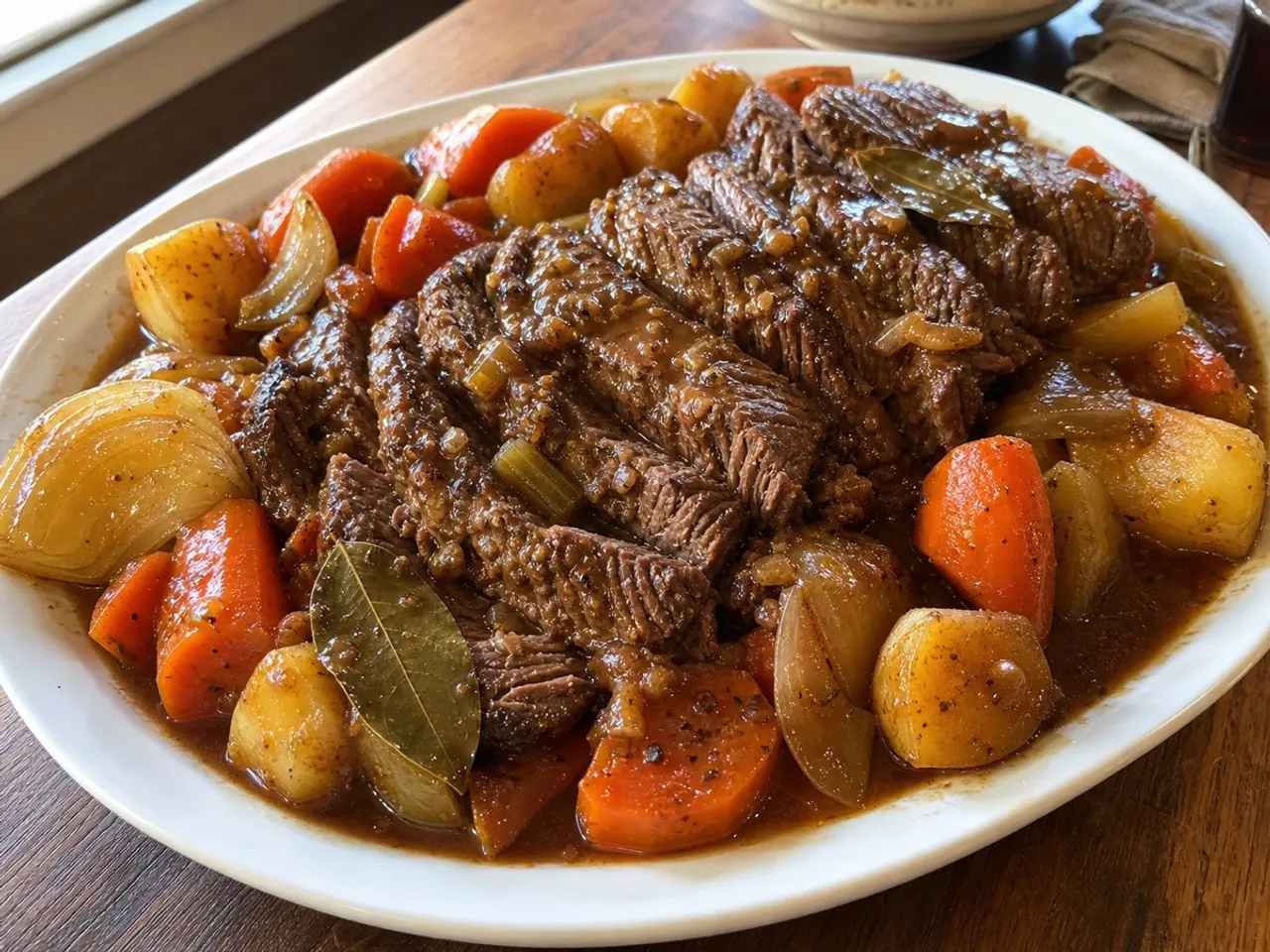 Classic Pot Roast — served