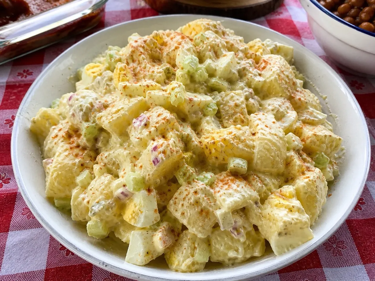 Classic Southern Potato Salad — served