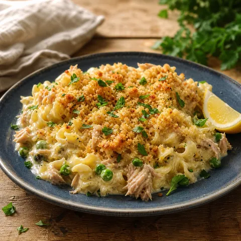 Classic Tuna Noodle Casserole — Seafood recipe