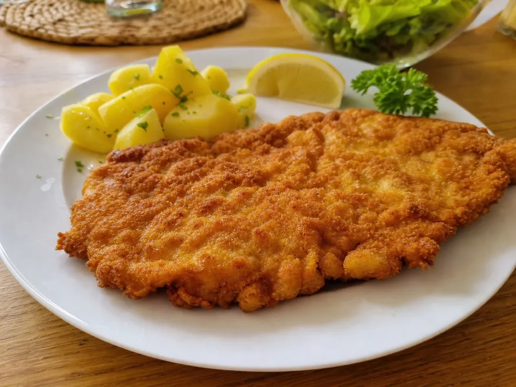 Classic Wiener Schnitzel (Pork or Veal) — plated and served