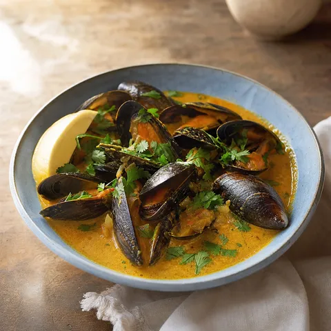 Coconut Curry Mussels — Seafood recipe