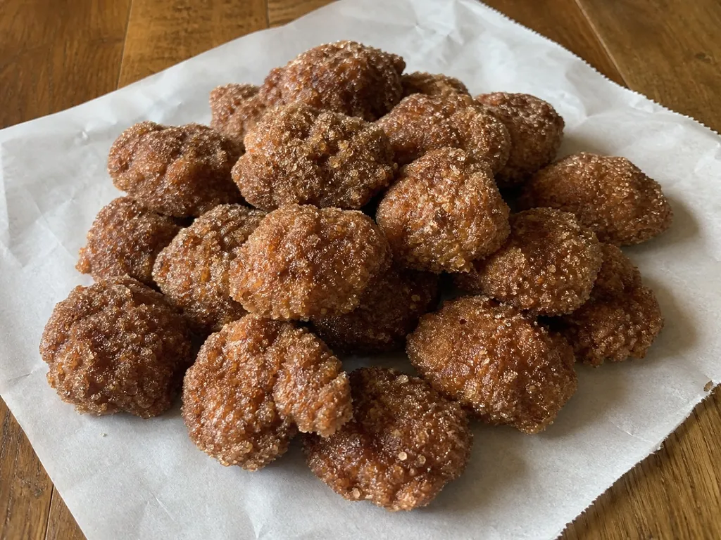 Coconut Drops — plated and served