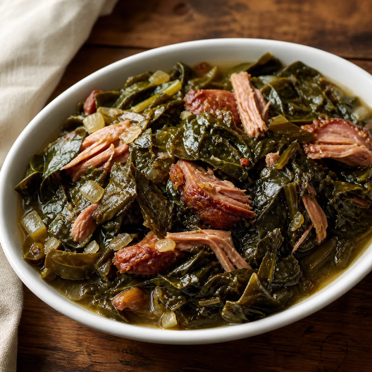 Collard Greens with Smoked Turkey — Southern Soul Food recipe