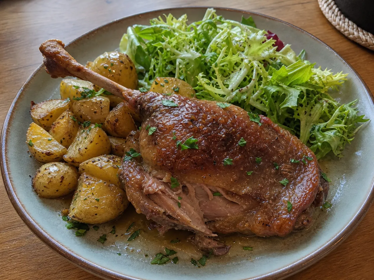 Confit de Canard — served