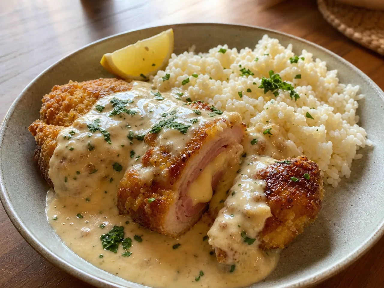 Cordon Bleu — served