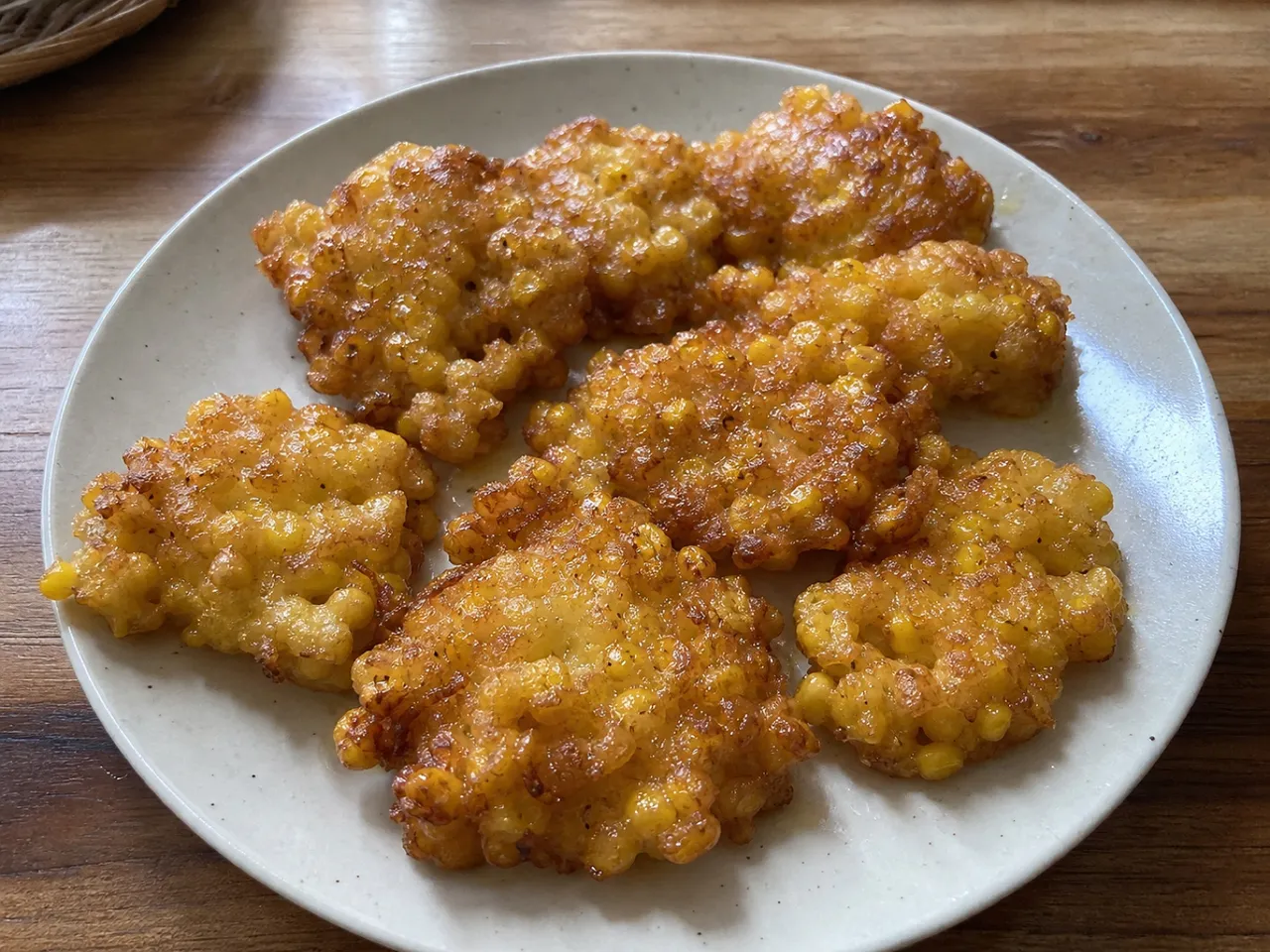 Corn Fritters — served