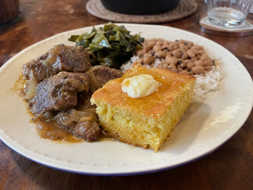 Cornbread — plated and served
