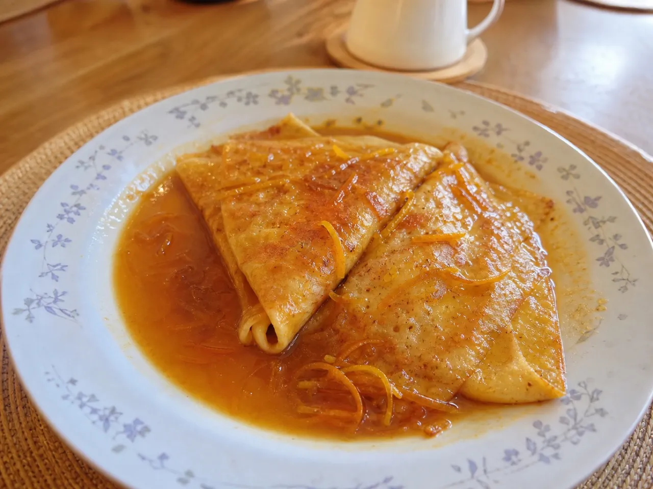 Crêpes Suzette — served